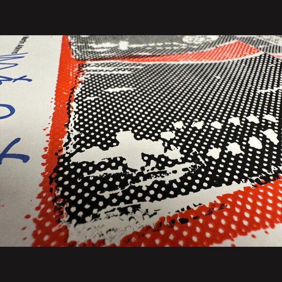 Vintage 2003 Pigface EASY NUNS Limited Screen Print Promo Poster SIGNED Rare Red - Picture 5 of 5